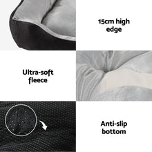 Load image into Gallery viewer, i.Pet Pet Bed Dog Calming Soft Plush Mat Washable Black