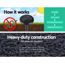 Load image into Gallery viewer, Gardeon Snake Repeller 6X Ultrasonic Solar Powered