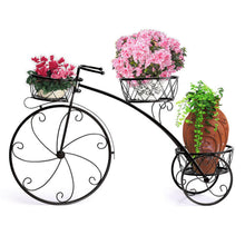 Load image into Gallery viewer, Iron Bicycle Plant Stand Rack Indoor Outdoor Garden