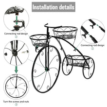 Load image into Gallery viewer, Iron Bicycle Plant Stand Rack Indoor Outdoor Garden