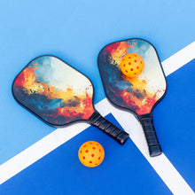 Load image into Gallery viewer, Pickleball Set with 6 Aerodynamic Balls and 2 Fiberglass Paddles