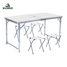 Load image into Gallery viewer, KILIROO Camping Table 120cm Silver (With 4 Chair)