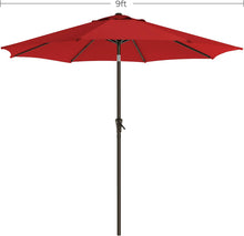 Load image into Gallery viewer, SONGMICS 2.7m Patio Outdoor Table Umbrella Red
