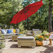Load image into Gallery viewer, SONGMICS 2.7m Patio Outdoor Table Umbrella Red