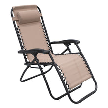 Load image into Gallery viewer, Wallaroo Zero Gravity Reclining Deck Lounge Chair Folding - Beige