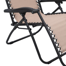 Load image into Gallery viewer, Wallaroo Zero Gravity Reclining Deck Lounge Chair Folding - Beige