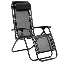 Load image into Gallery viewer, Wallaroo Zero Gravity Reclining Deck Lounge Chair Folding - Black