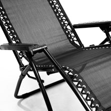 Load image into Gallery viewer, Wallaroo Zero Gravity Reclining Deck Lounge Chair Folding - Black