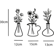 Load image into Gallery viewer, Metal Iron Flower Vase Wall Art Decoration