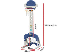 Load image into Gallery viewer, Keezi Kids Basketball Hoop Stand Set Blue