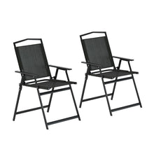 Load image into Gallery viewer, Gardeon Outdoor Folding Patio Chairs Set 2 Black