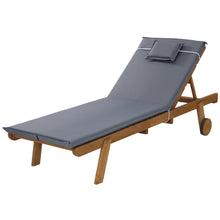 Load image into Gallery viewer, Gardeon Patio Wooden Sun Lounge Day Bed Grey