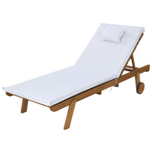Load image into Gallery viewer, Gardeon Patio Wooden Sun Lounge Day Bed White