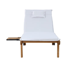Load image into Gallery viewer, Gardeon Patio Wooden Sun Lounge Day Bed White
