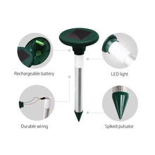 Load image into Gallery viewer, Gardeon Snake Repeller Solar LED Pulse Plus Ultrasonic Pack 4