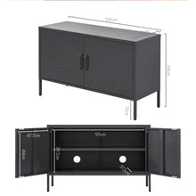 Load image into Gallery viewer, Artiss Buffet Sideboard Metal Cabinet - Charcoal
