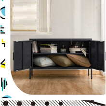 Load image into Gallery viewer, Artiss Buffet Sideboard Metal Cabinet - Charcoal
