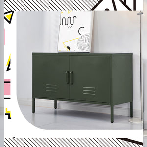 Artiss Buffet Sideboard Metal Cabinet - Green