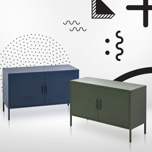 Artiss Buffet Sideboard Metal Cabinet - Green