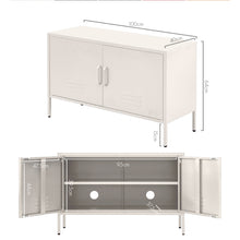 Load image into Gallery viewer, Artiss Buffet Sideboard Metal Cabinet - White
