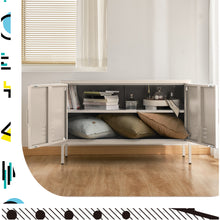 Load image into Gallery viewer, Artiss Buffet Sideboard Metal Cabinet - White
