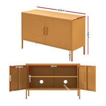 Load image into Gallery viewer, Artiss Buffet Sideboard Metal Cabinet - Yellow
