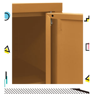 Artiss Buffet Sideboard Metal Cabinet - Yellow