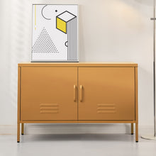 Load image into Gallery viewer, Artiss Buffet Sideboard Metal Cabinet - Yellow
