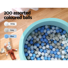 Load image into Gallery viewer, Keezi Kids Foam Ball Pit Round Blue 90cm
