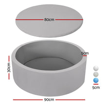 Load image into Gallery viewer, Keezi Kids Foam Ball Pit Round Grey 90cm
