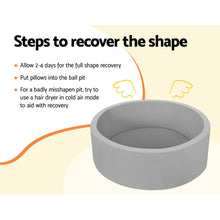 Load image into Gallery viewer, Keezi Kids Foam Ball Pit Round Grey 90cm
