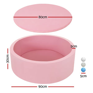 Keezi Kids Foam Ball Pit Round Pink 90cm