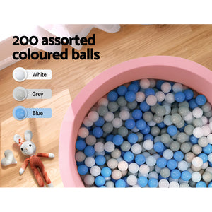 Keezi Kids Foam Ball Pit Round Pink 90cm