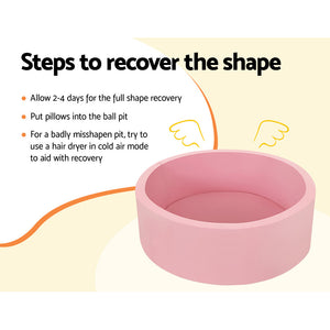 Keezi Kids Foam Ball Pit Round Pink 90cm