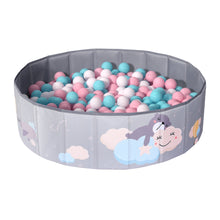 Load image into Gallery viewer, Keezi Kids Toddler Ball Pit Teddy Cloud Grey
