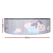 Load image into Gallery viewer, Keezi Kids Toddler Ball Pit Teddy Cloud Grey
