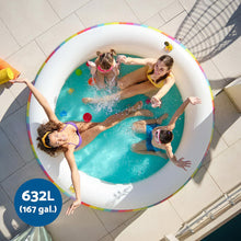 Load image into Gallery viewer, Bestway Kids Inflatable Round Pool Rainbow 206cm
