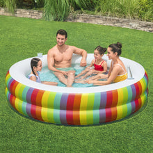 Load image into Gallery viewer, Bestway Kids Inflatable Round Pool Rainbow 206cm
