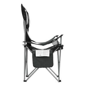Weisshorn Folding Camping Chairs Grey & Black Set of Two