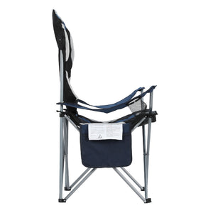 Weisshorn Folding Camping Chairs Blue & Grey Set of Two