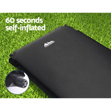 Load image into Gallery viewer, Weisshorn Self Inflating Mattress Camping Sleeping Mat Air Bed Pad Single Black
