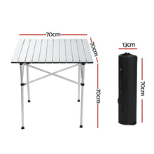 Load image into Gallery viewer, Weisshorn Folding Camping Table 70CM Roll Up
