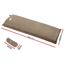 Load image into Gallery viewer, Weisshorn Self Inflating Mattress Camping Sleeping Mat Air Bed Single Coffee
