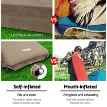 Load image into Gallery viewer, Weisshorn Self Inflating Mattress Camping Sleeping Mat Air Bed Single Coffee
