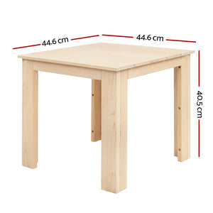 Gardeon Outdoor Wooden Coffee Side Table Raw Natural