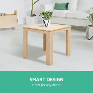 Gardeon Outdoor Wooden Coffee Side Table Raw Natural