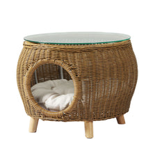 Load image into Gallery viewer, Gardeon Coffee Side Table Wicker Aluminium Desk Pet Bed Storage Outdoor Furniture
