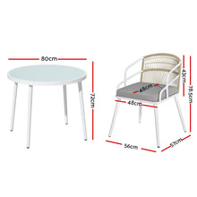 Load image into Gallery viewer, Gardeon Outdoor Dining Set 5 Piece Aluminum Table Chairs Setting White

