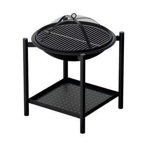 Grillz Fire Pit BBQ Grill 2-in-1 Black