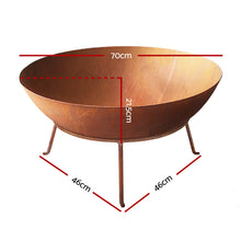 Load image into Gallery viewer, Grillz Fire Pit Cast Iron Rustic 70cm
